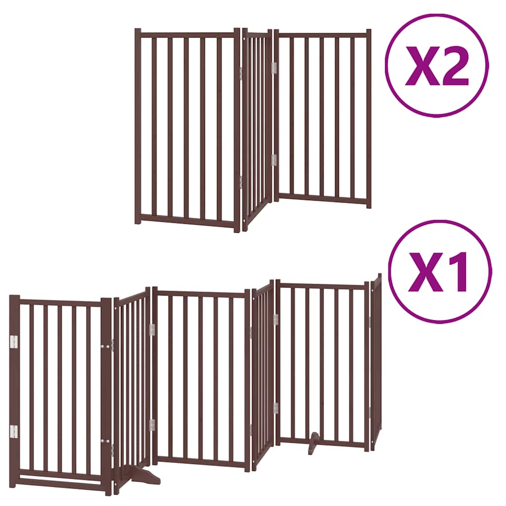Hondenhek inklapbaar 12 panelen 600 cm populierenhout bruin is nu te koop bij PeponiXL, paradijselijk wonen!
