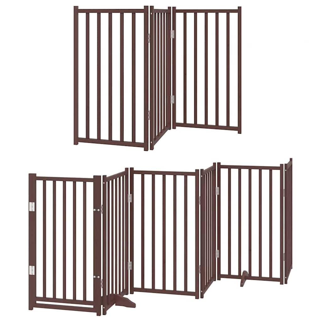Hondenhek inklapbaar 12 panelen 600 cm populierenhout bruin is nu te koop bij PeponiXL, paradijselijk wonen!