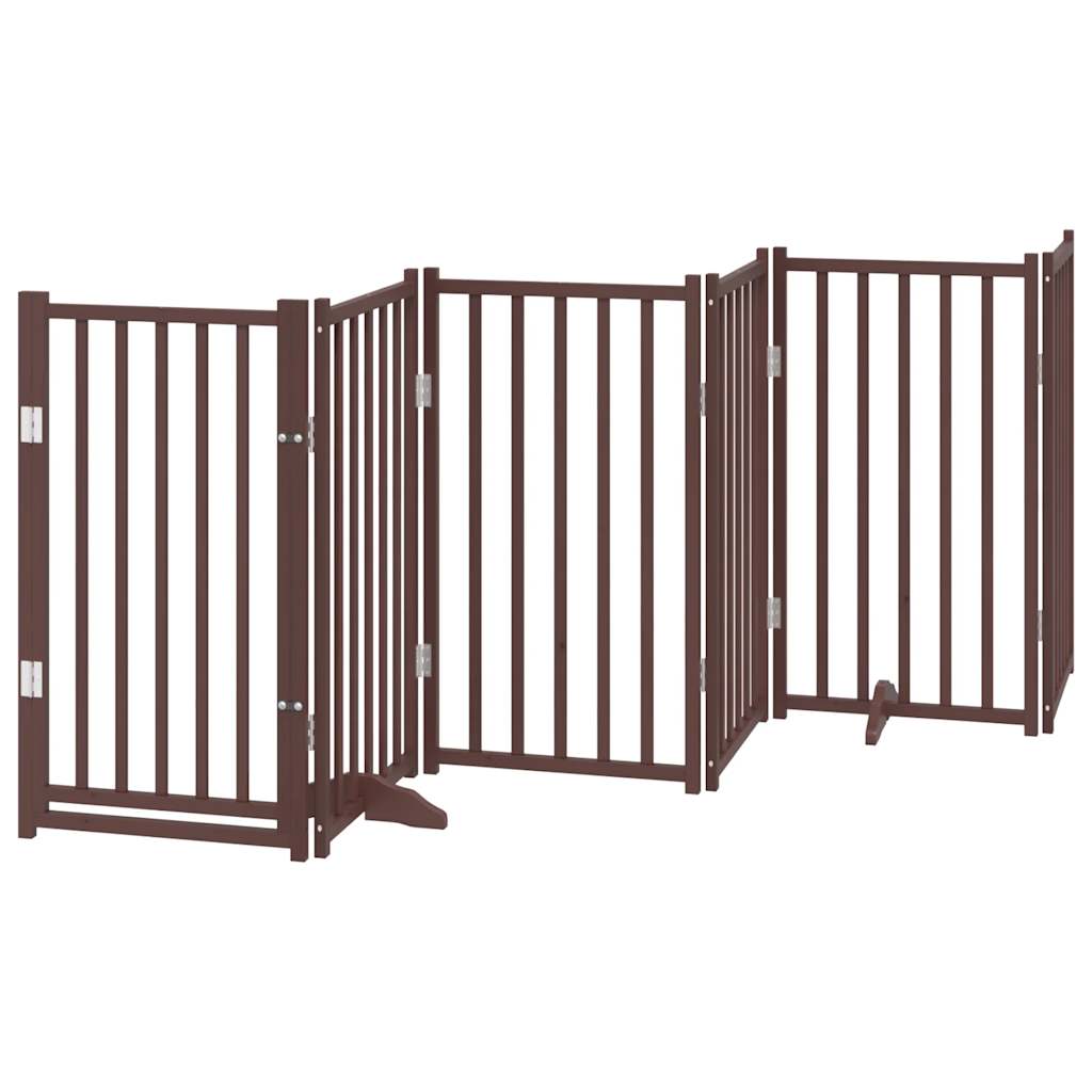 Hondenhek inklapbaar 15 panelen 750 cm populierenhout bruin is nu te koop bij PeponiXL, paradijselijk wonen!