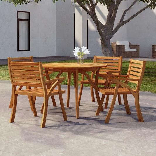 Tuintafel Ø 110 cm massief acaciahout is nu te koop bij PeponiXL, paradijselijk wonen!