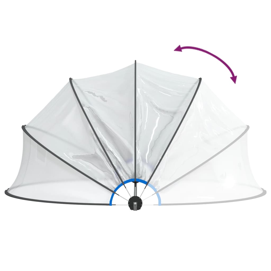 Zwembadoverkapping rond 376x188 cm PVC is nu te koop bij PeponiXL, paradijselijk wonen!
