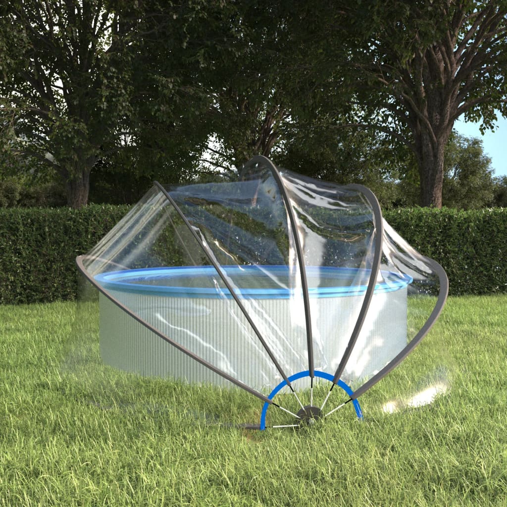 Zwembadoverkapping rond 376x188 cm PVC is nu te koop bij PeponiXL, paradijselijk wonen!