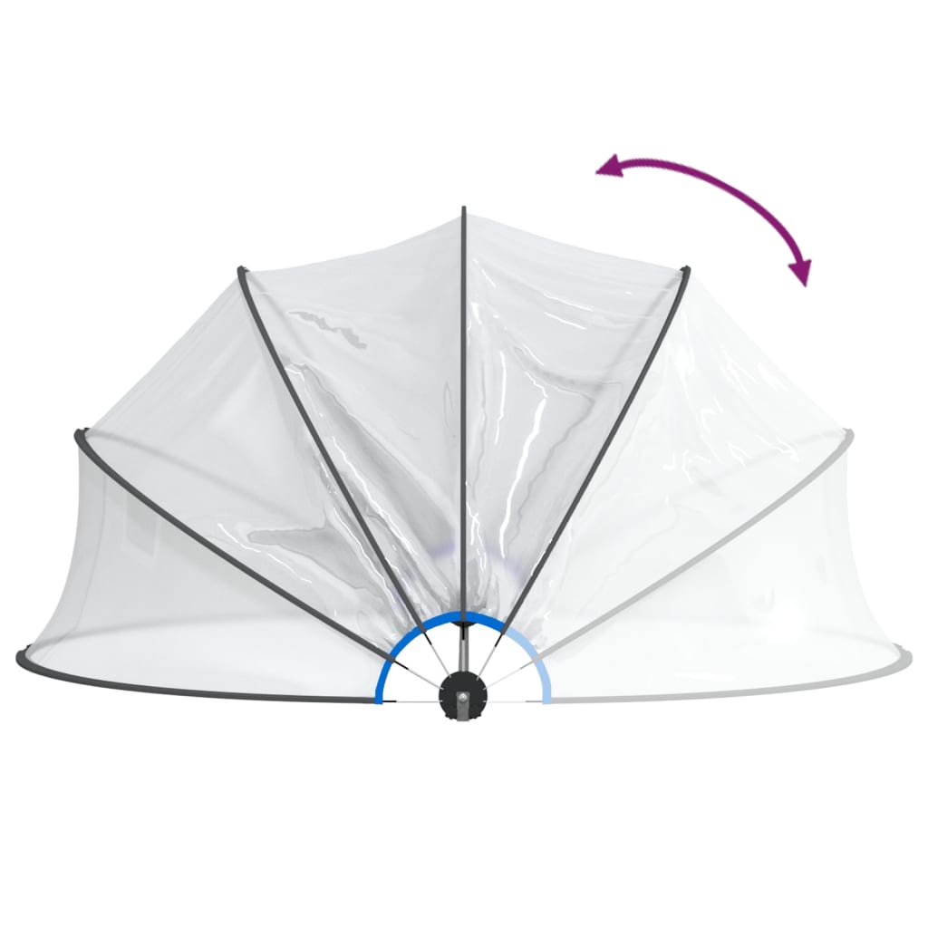 Zwembadoverkapping rond 406x203 cm PVC is nu te koop bij PeponiXL, paradijselijk wonen!