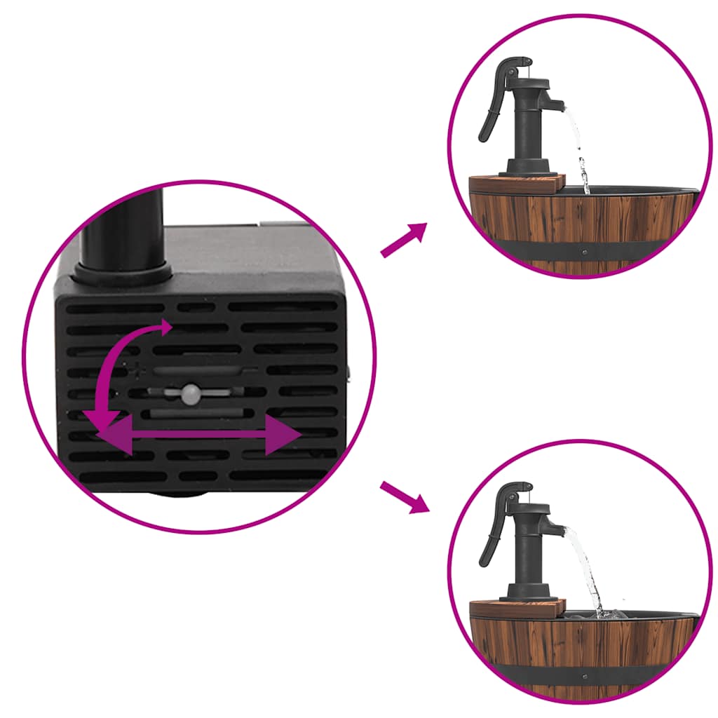 Waterfontein met pomp 44,5x44,5x58 cm massief vurenhout is nu te koop bij PeponiXL, paradijselijk wonen!