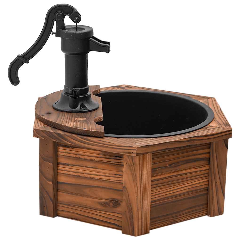 Waterfontein met pomp 57x57x53 cm massief vurenhout is nu te koop bij PeponiXL, paradijselijk wonen!