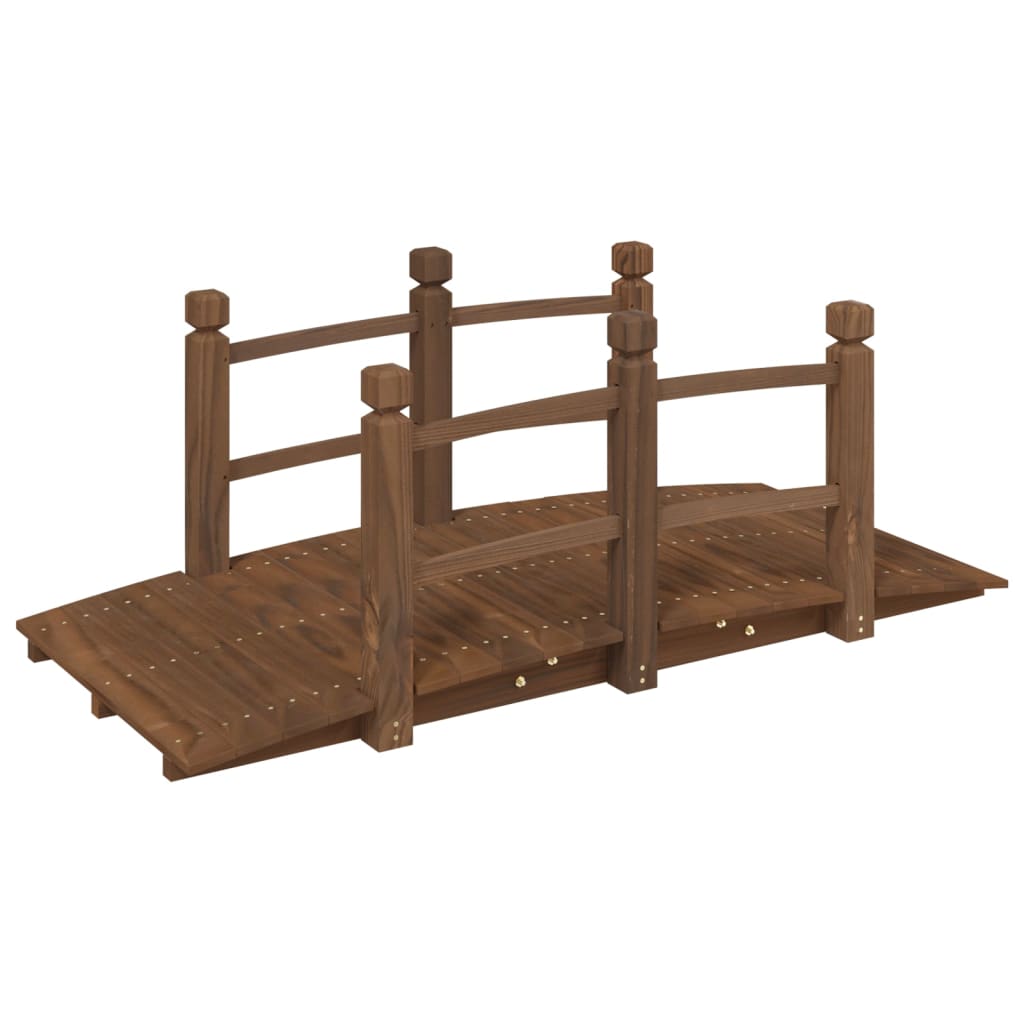 Tuinbrug met leuningen 150x67x56 cm massief vurenhout is nu te koop bij PeponiXL, paradijselijk wonen!
