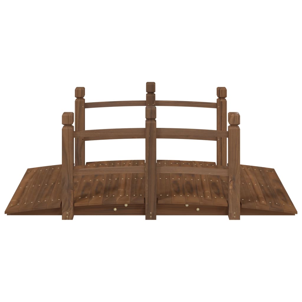 Tuinbrug met leuningen 150x67x56 cm massief vurenhout is nu te koop bij PeponiXL, paradijselijk wonen!