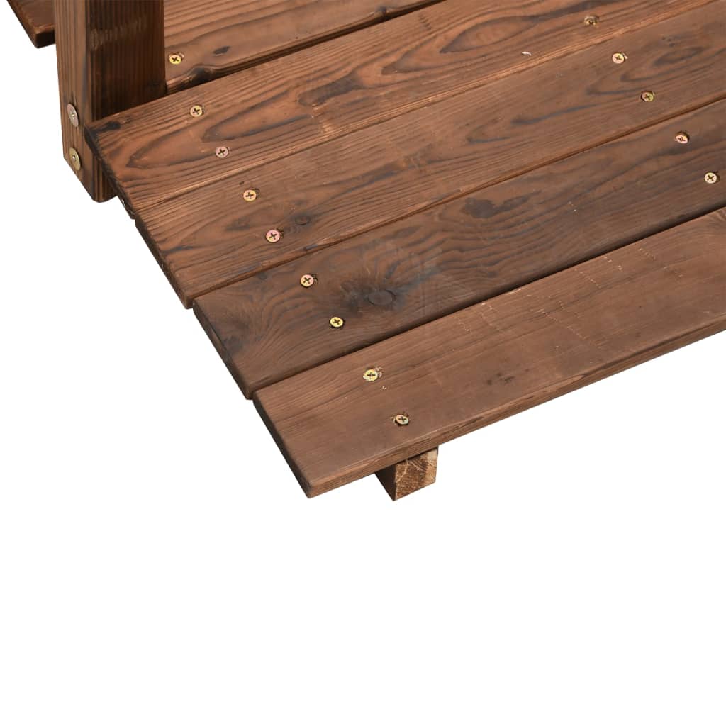 Tuinbrug met leuningen 150x67x56 cm massief vurenhout is nu te koop bij PeponiXL, paradijselijk wonen!