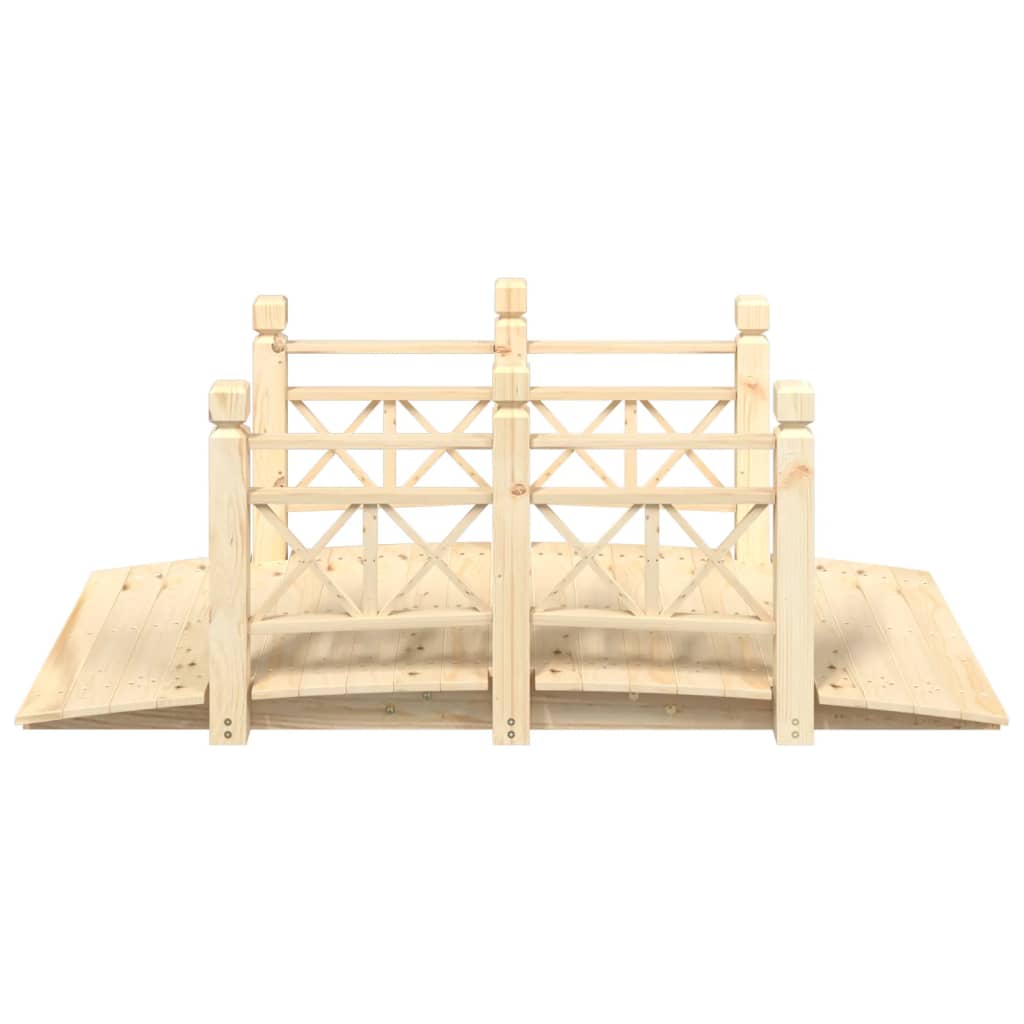 Tuinbrug met leuningen 150x67x56 cm massief vurenhout is nu te koop bij PeponiXL, paradijselijk wonen!