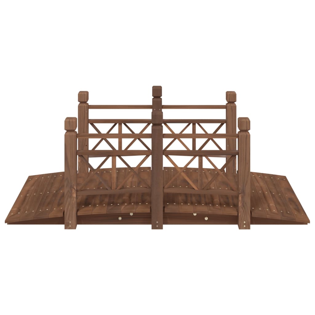 Tuinbrug met leuningen 150x67x56 cm massief vurenhout is nu te koop bij PeponiXL, paradijselijk wonen!