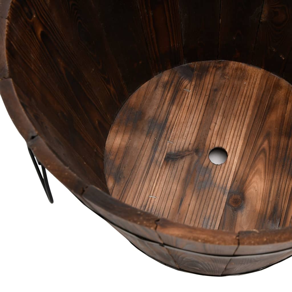 Plantenbakset houten emmer 3-delig massief vurenhout is nu te koop bij PeponiXL, paradijselijk wonen!
