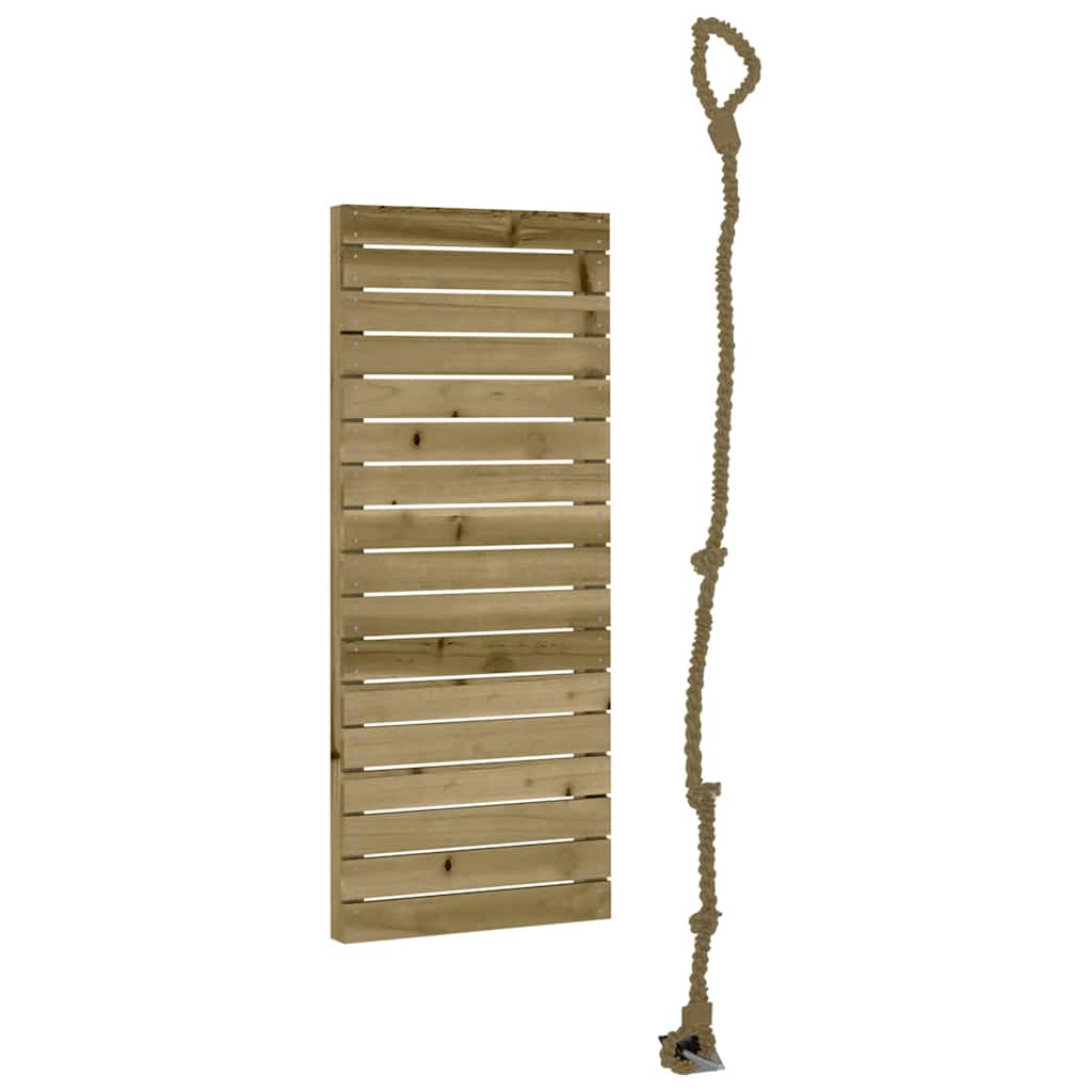 Klimwand met touw 44,5x5x108 cm geïmpregneerd grenenhout