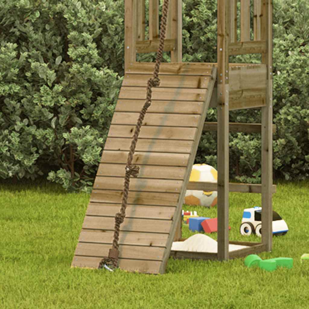 Klimwand met touw 44,5x5x108 cm geïmpregneerd grenenhout