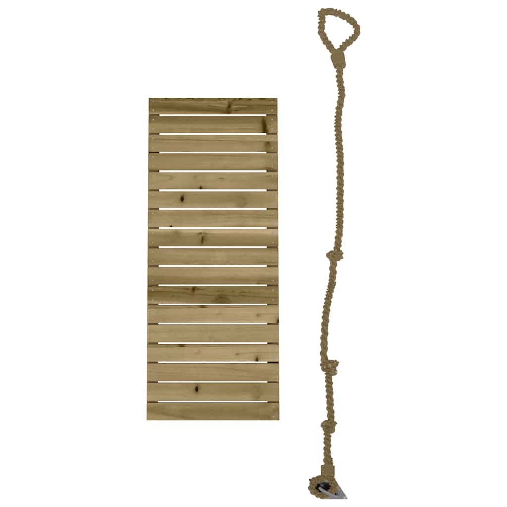 Klimwand met touw 44,5x5x108 cm geïmpregneerd grenenhout