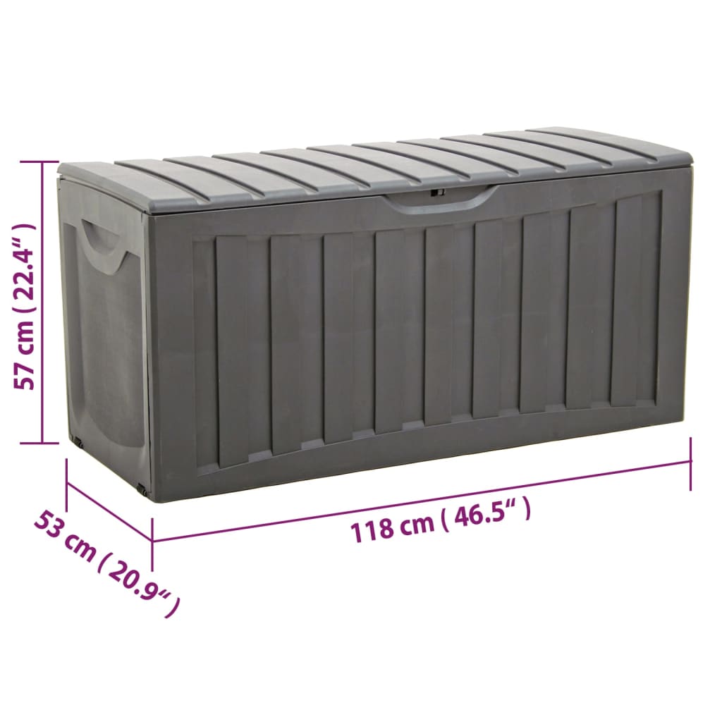 Opbergbox 118x53x57 cm polypropyleen zwart is nu te koop bij PeponiXL, paradijselijk wonen!
