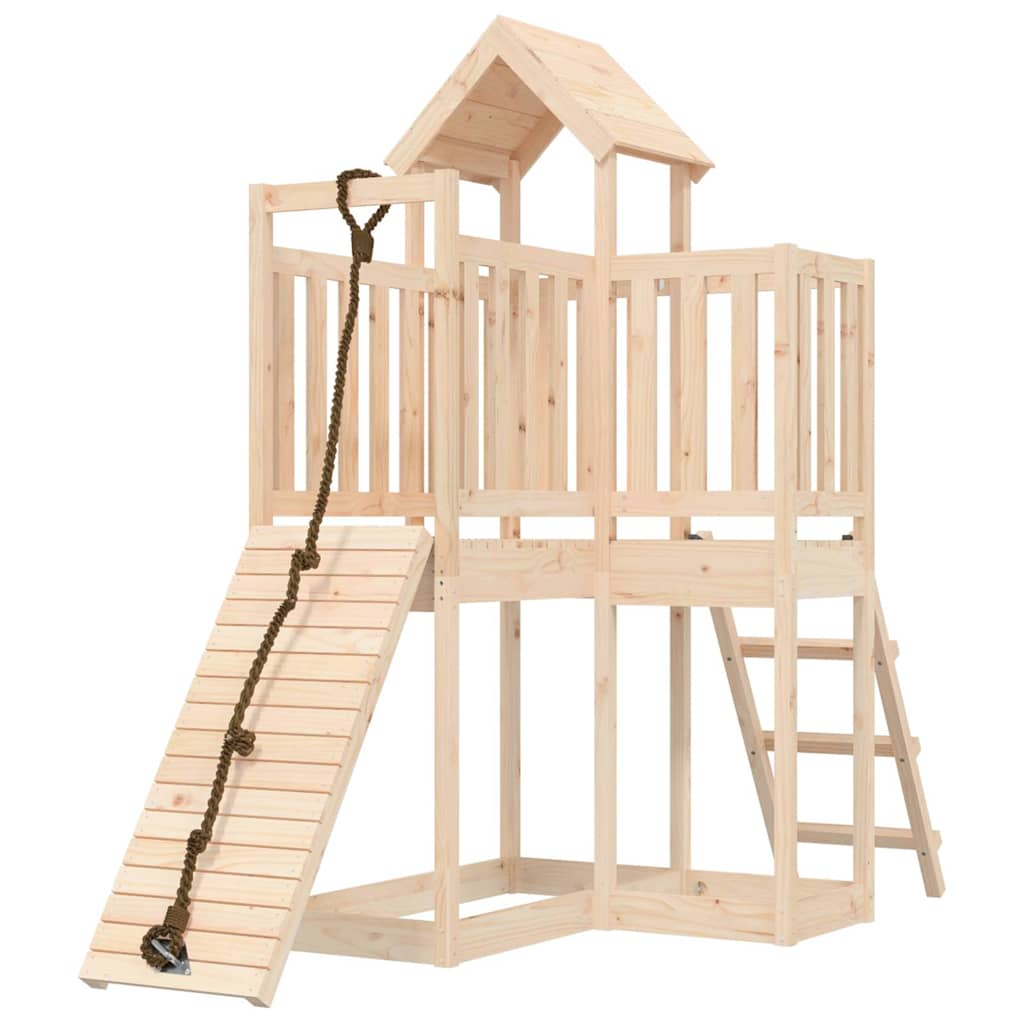 Speelhuis met klimwand massief grenenhout is nu te koop bij PeponiXL, paradijselijk wonen!