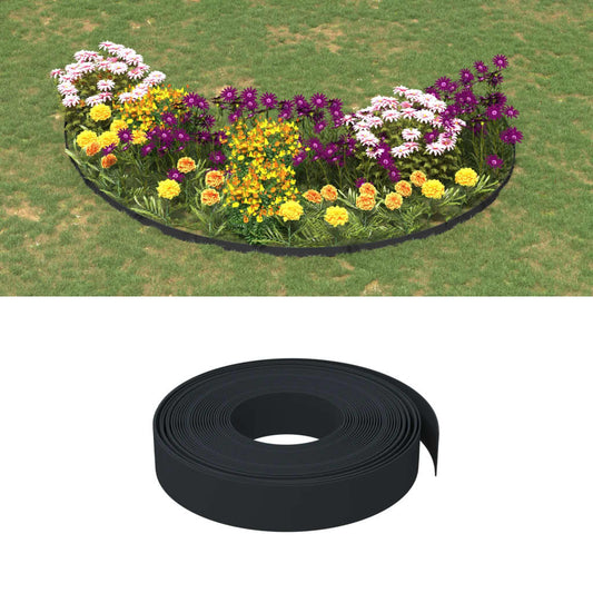 Tuinranden 2 st 10 m 10 cm polyetheen zwart is nu te koop bij PeponiXL, paradijselijk wonen!