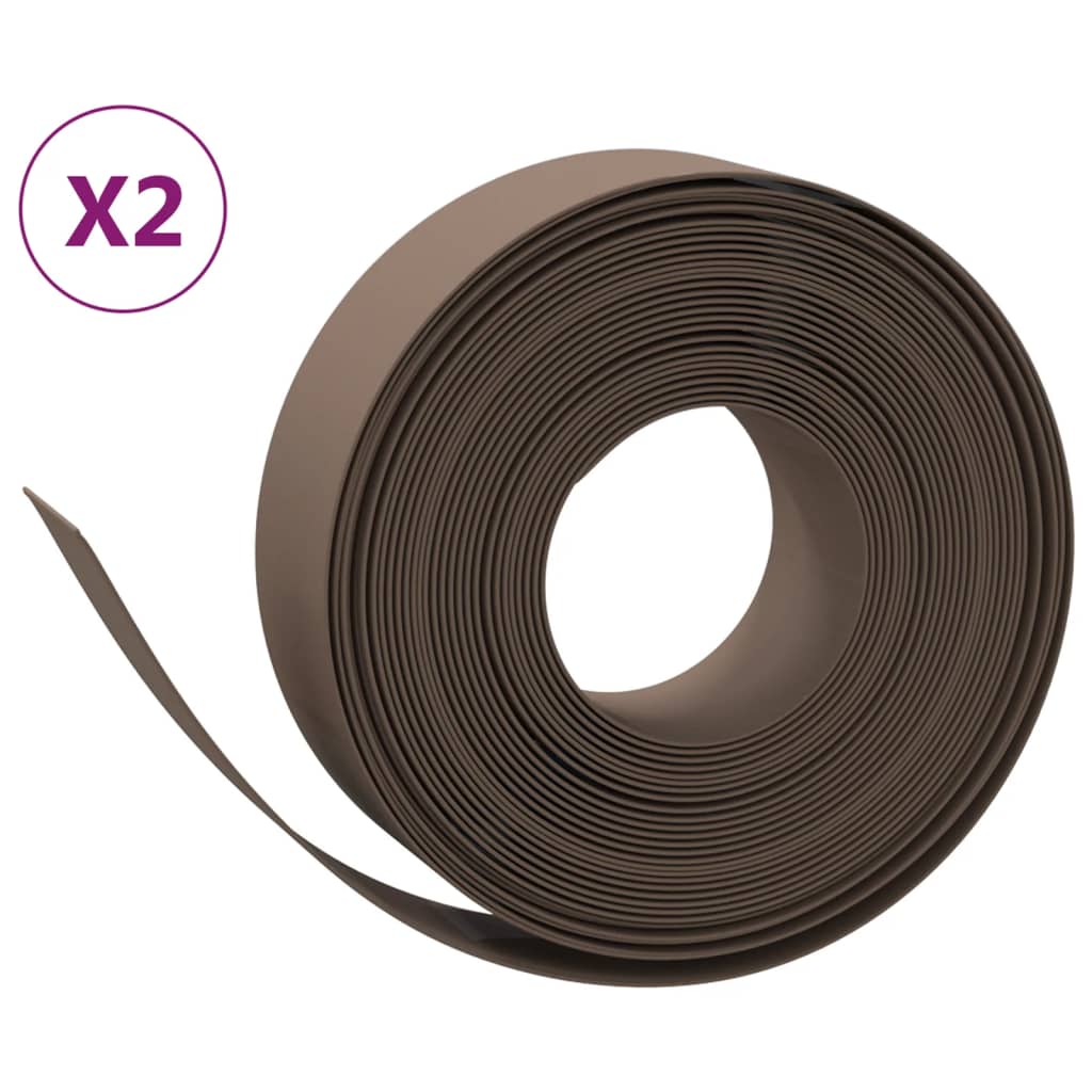 Tuinranden 2 st 10 m 15 cm polyetheen bruin is nu te koop bij PeponiXL, paradijselijk wonen!