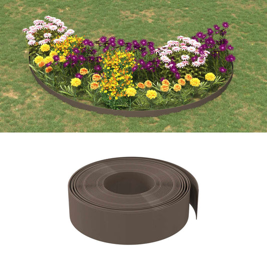 Tuinranden 2 st 10 m 15 cm polyetheen bruin is nu te koop bij PeponiXL, paradijselijk wonen!