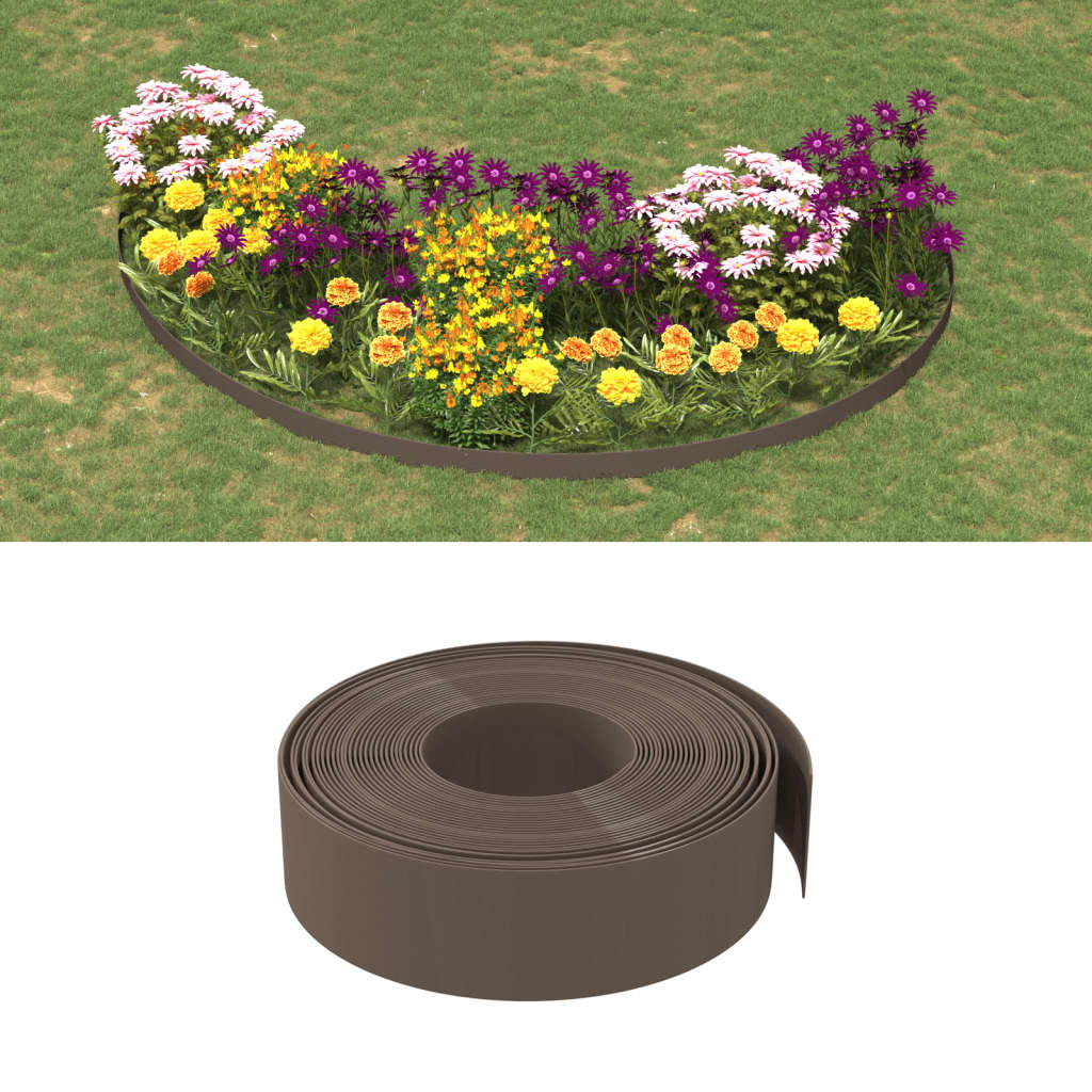 Tuinranden 3 st 10 m 15 cm polyetheen bruin is nu te koop bij PeponiXL, paradijselijk wonen!