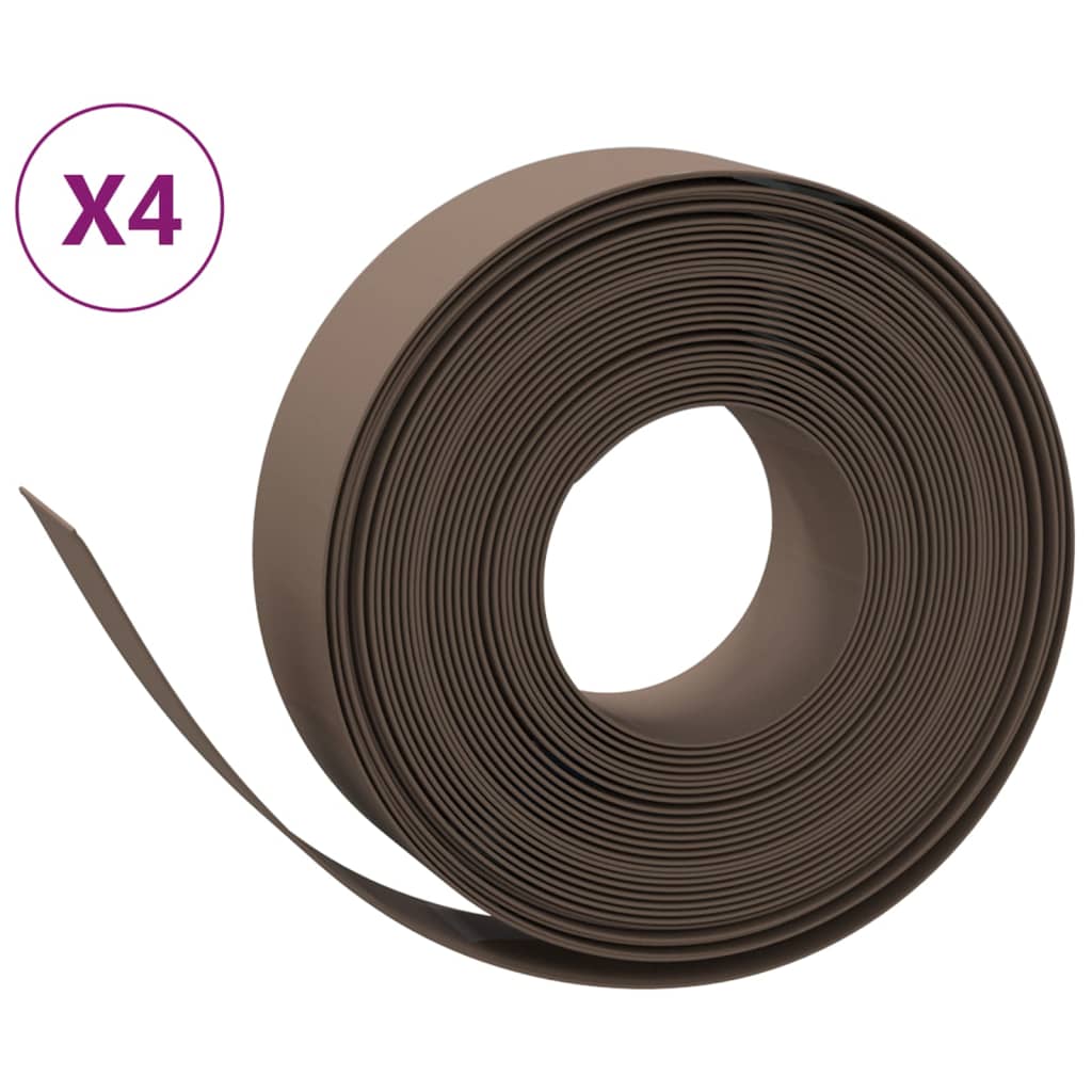 Tuinranden 4 st 10 m 15 cm polyetheen bruin is nu te koop bij PeponiXL, paradijselijk wonen!