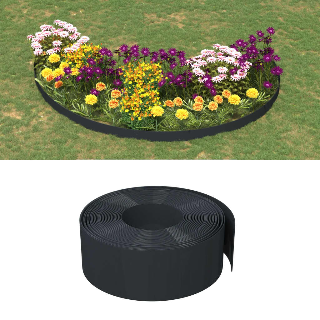 Tuinranden 5 st 10 m 20 cm polyetheen zwart is nu te koop bij PeponiXL, paradijselijk wonen!