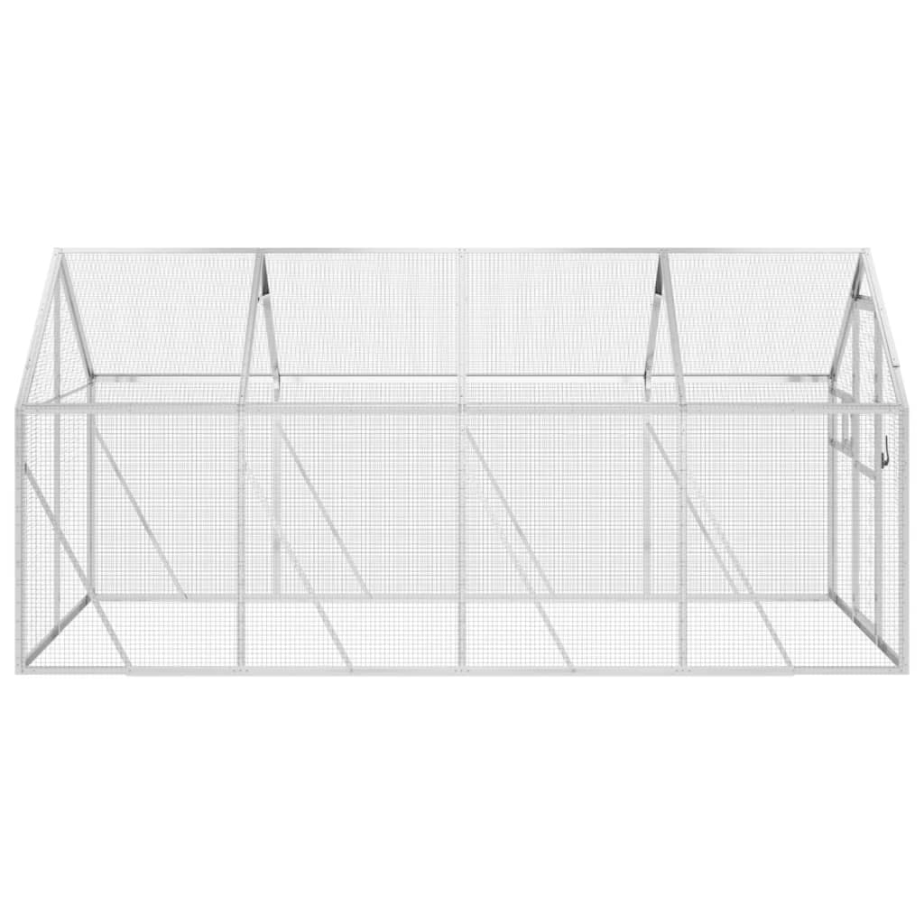 Volière 1,79x4x1,85 m aluminium zilverkleurig is nu te koop bij PeponiXL, paradijselijk wonen!