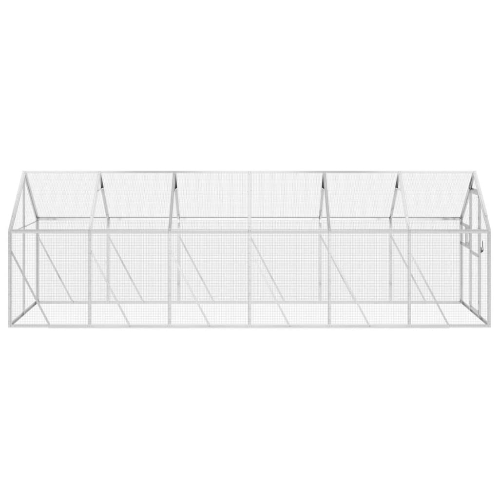 Volière 1,79x6x1,85 m aluminium zilverkleurig is nu te koop bij PeponiXL, paradijselijk wonen!