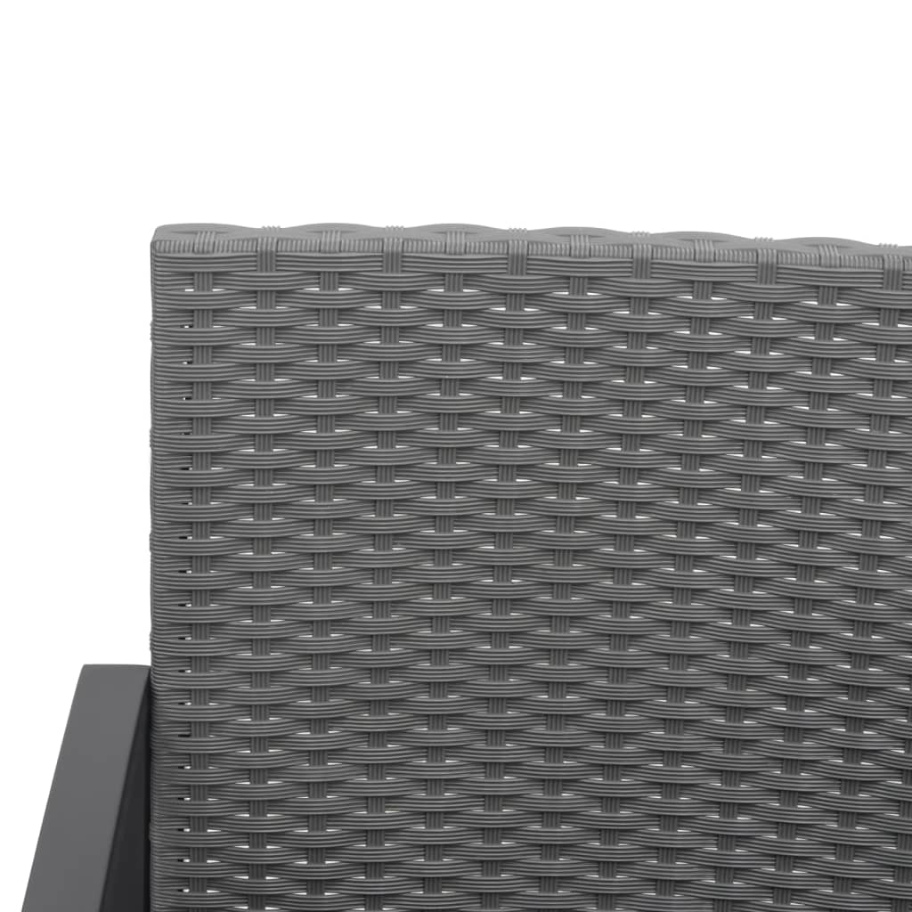5-delige Tuinset met kussens polypropeen rattan donkergrijs is nu te koop bij PeponiXL, paradijselijk wonen!