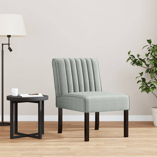 Stoel fluweel lichtgrijs is nu te koop bij PeponiXL, paradijselijk wonen!