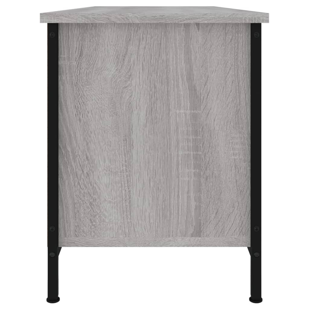 Tv-meubel 102x35x45 cm bewerkt hout grijs sonoma eikenkleurig is nu te koop bij PeponiXL, paradijselijk wonen!