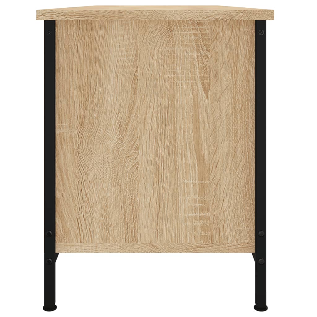 Tv-meubel 102x35x45 cm bewerkt hout sonoma eikenkleurig is nu te koop bij PeponiXL, paradijselijk wonen!