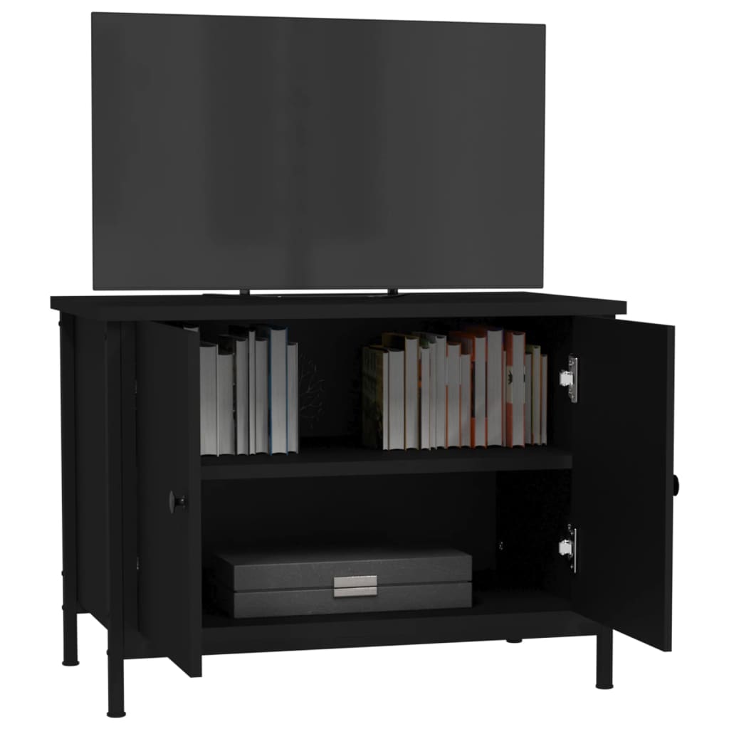 Tv-meubel met deuren 60x35x45 cm bewerkt hout is nu te koop bij PeponiXL, paradijselijk wonen!