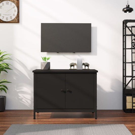Tv-meubel met deuren 60x35x45 cm bewerkt hout is nu te koop bij PeponiXL, paradijselijk wonen!