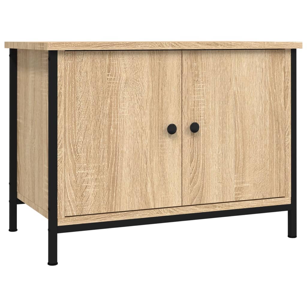 Tv-meubel met deuren Sonoma eiken 60x35x45 cm bewerkt hout is nu te koop bij PeponiXL, paradijselijk wonen!