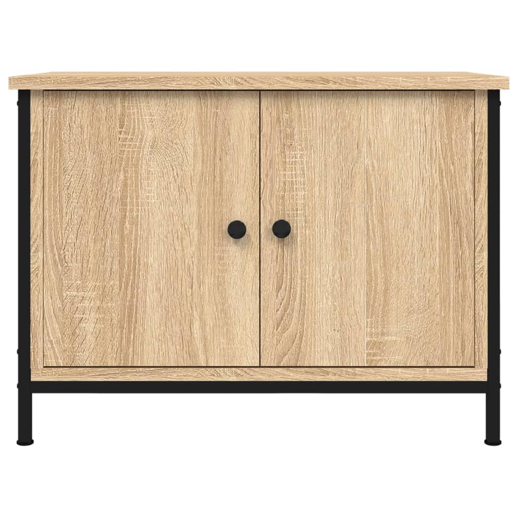 Tv-meubel met deuren Sonoma eiken 60x35x45 cm bewerkt hout is nu te koop bij PeponiXL, paradijselijk wonen!