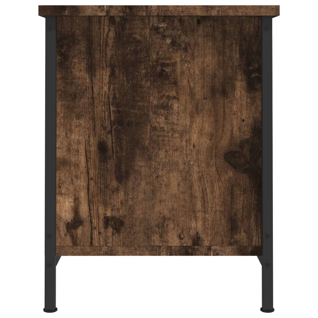 Tv-meubel met deuren 60x35x45 cm bewerkt hout gerookt eiken is nu te koop bij PeponiXL, paradijselijk wonen!