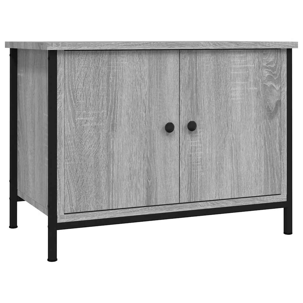 Tv-meubel met deuren 60x35x45 cm bewerkt hout grijs sonoma is nu te koop bij PeponiXL, paradijselijk wonen!