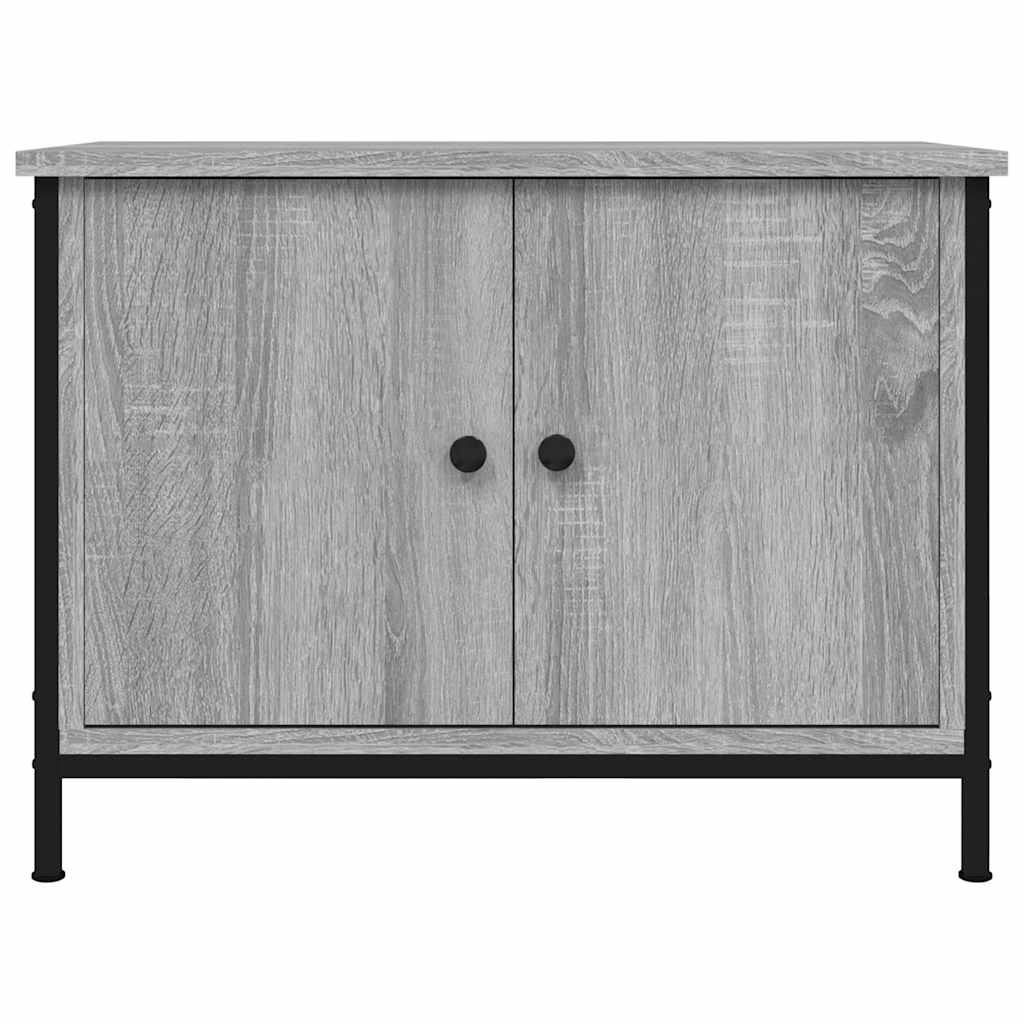 Tv-meubel met deuren 60x35x45 cm bewerkt hout grijs sonoma is nu te koop bij PeponiXL, paradijselijk wonen!