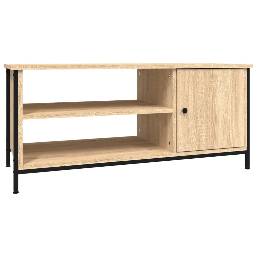 Tv-meubel 100x40x45 cm bewerkt hout sonoma eikenkleurig is nu te koop bij PeponiXL, paradijselijk wonen!