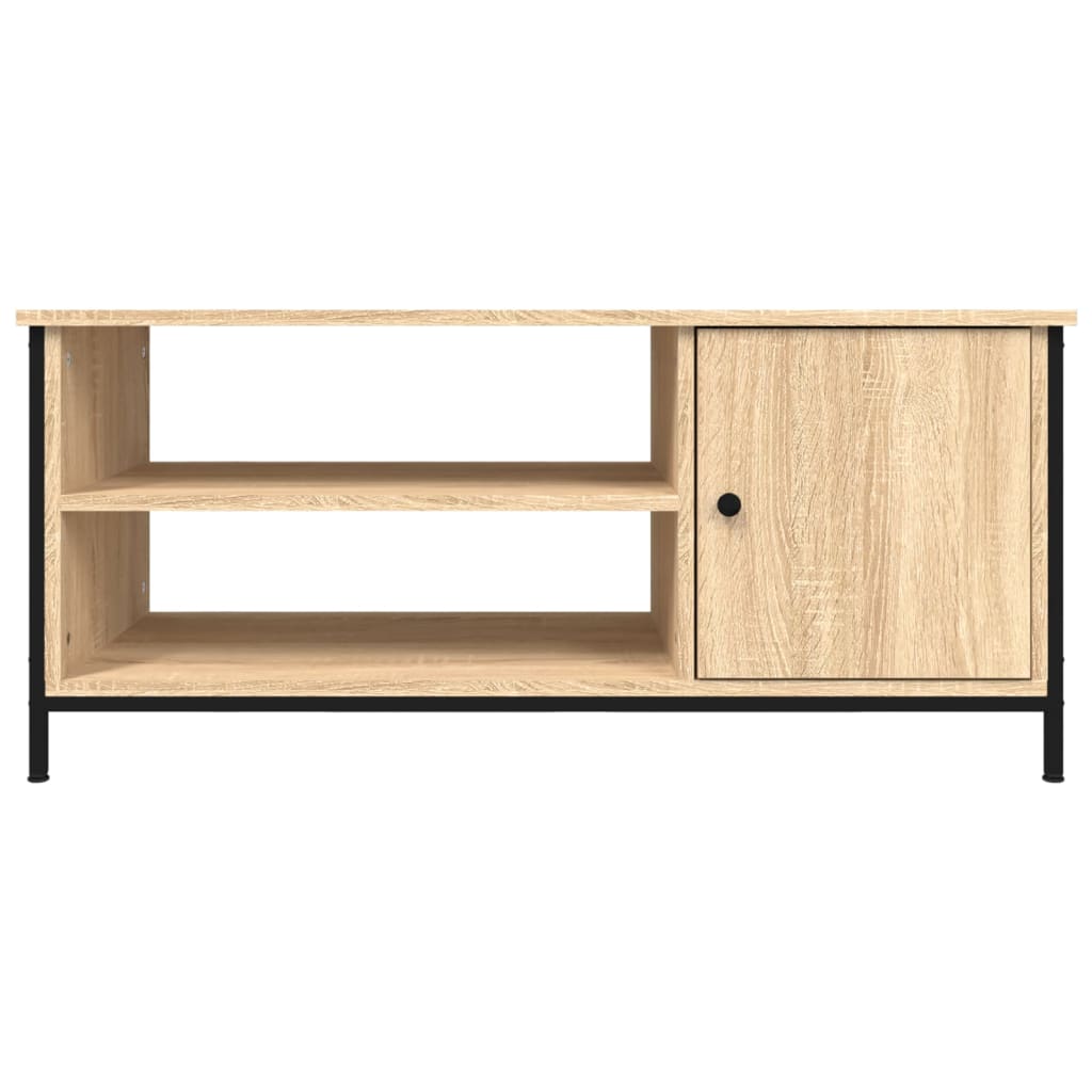 Tv-meubel 100x40x45 cm bewerkt hout sonoma eikenkleurig is nu te koop bij PeponiXL, paradijselijk wonen!