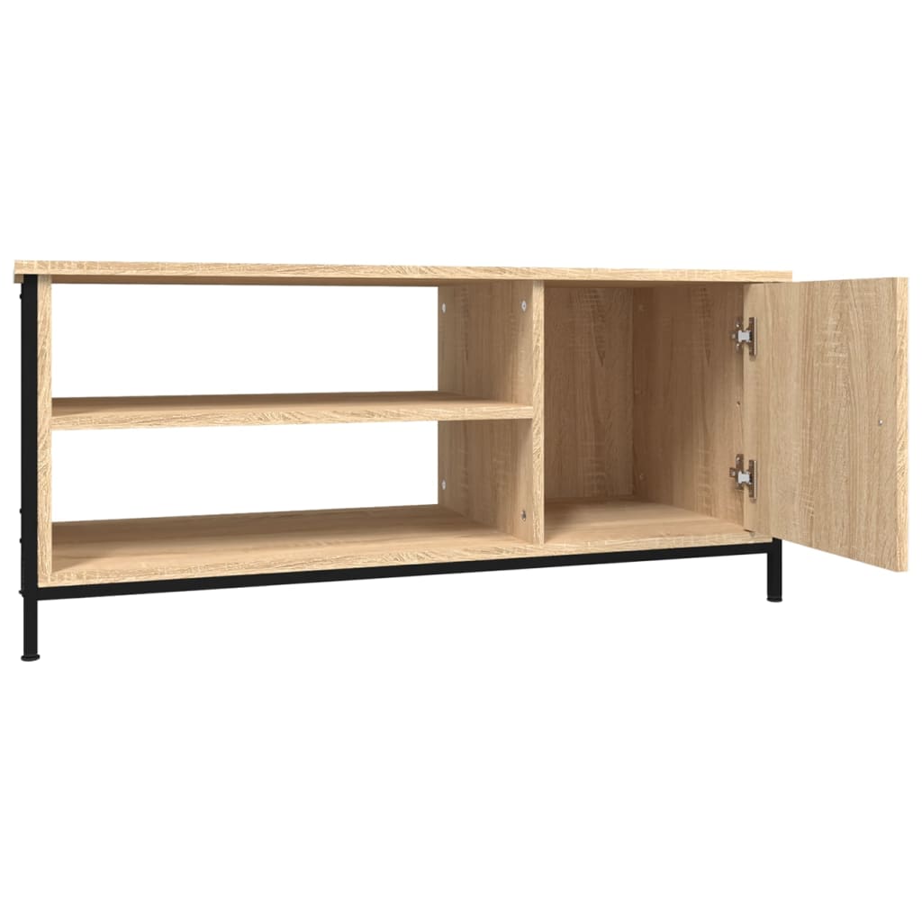 Tv-meubel 100x40x45 cm bewerkt hout sonoma eikenkleurig is nu te koop bij PeponiXL, paradijselijk wonen!