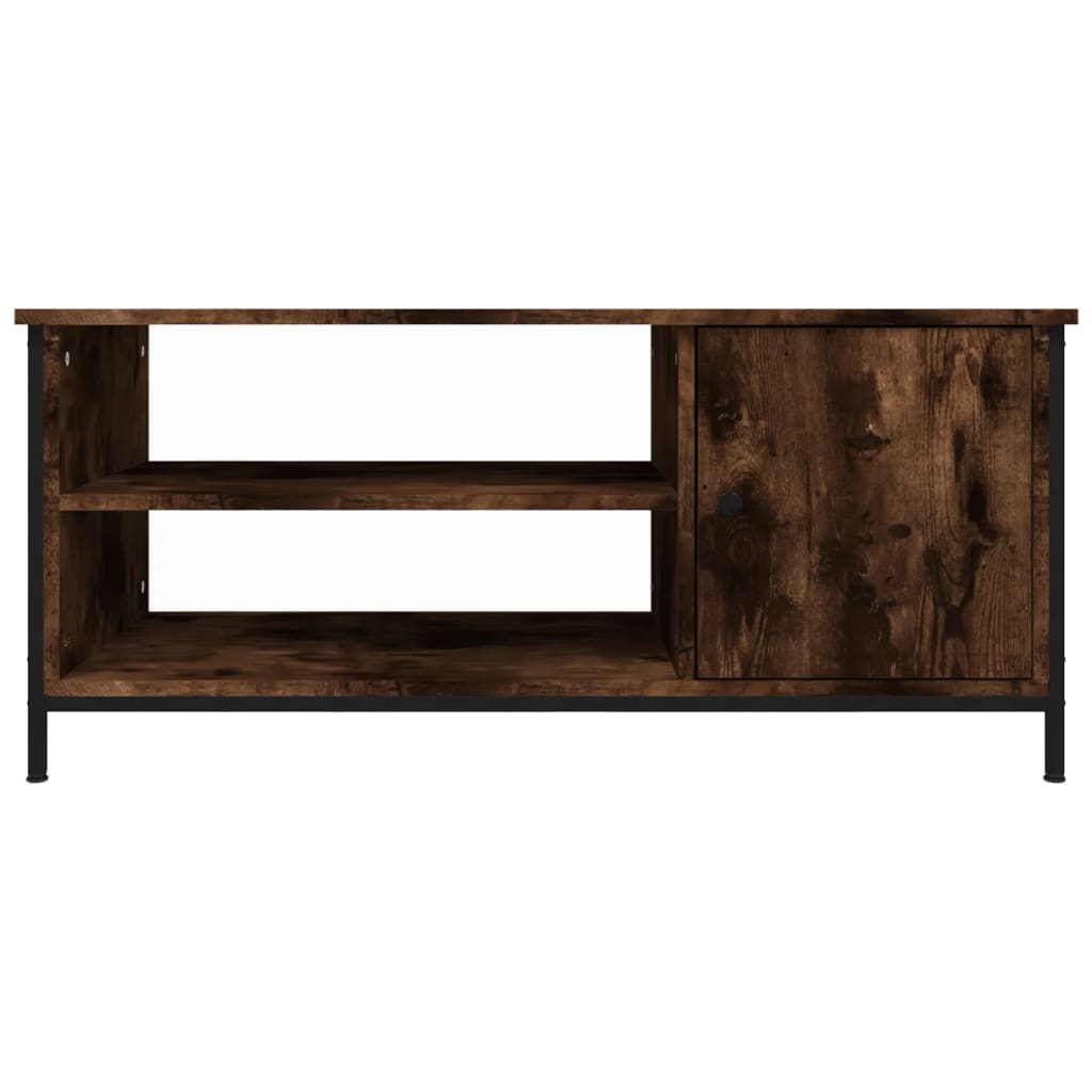 Tv-meubel 100x40x45 cm bewerkt hout gerookt eikenkleurig is nu te koop bij PeponiXL, paradijselijk wonen!