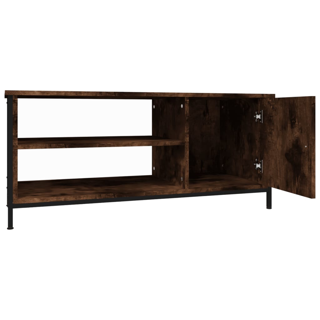 Tv-meubel 100x40x45 cm bewerkt hout gerookt eikenkleurig is nu te koop bij PeponiXL, paradijselijk wonen!