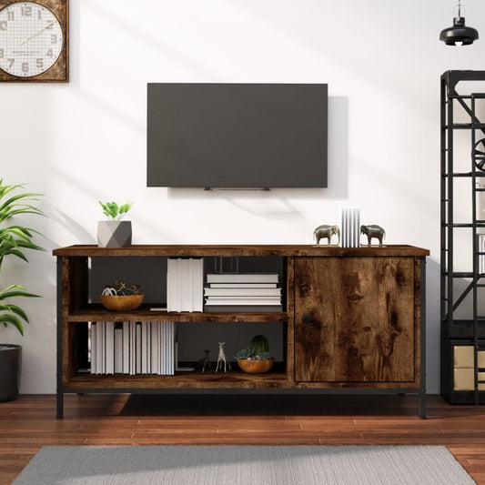 Tv-meubel 100x40x45 cm bewerkt hout gerookt eikenkleurig is nu te koop bij PeponiXL, paradijselijk wonen!