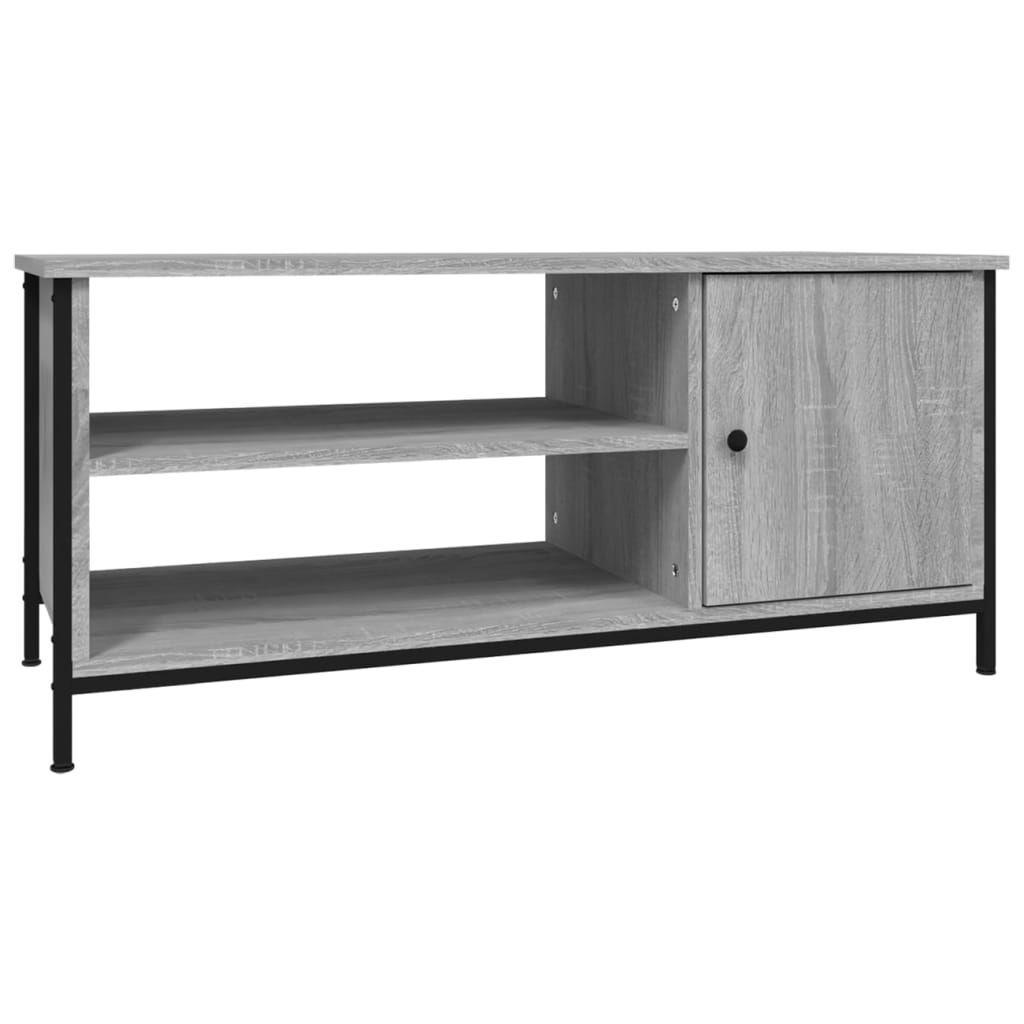 Tv-meubel 100x40x45 cm bewerkt hout grijs sonoma eikenkleurig is nu te koop bij PeponiXL, paradijselijk wonen!