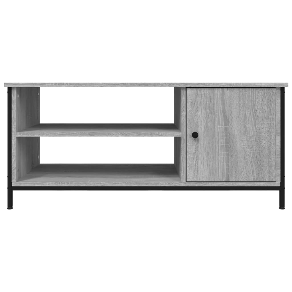 Tv-meubel 100x40x45 cm bewerkt hout grijs sonoma eikenkleurig is nu te koop bij PeponiXL, paradijselijk wonen!