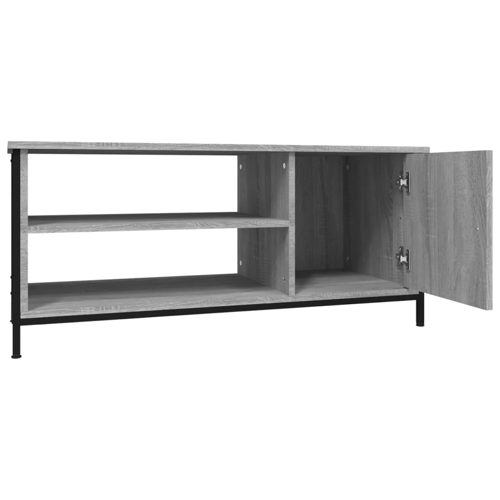 Tv-meubel 100x40x45 cm bewerkt hout grijs sonoma eikenkleurig is nu te koop bij PeponiXL, paradijselijk wonen!