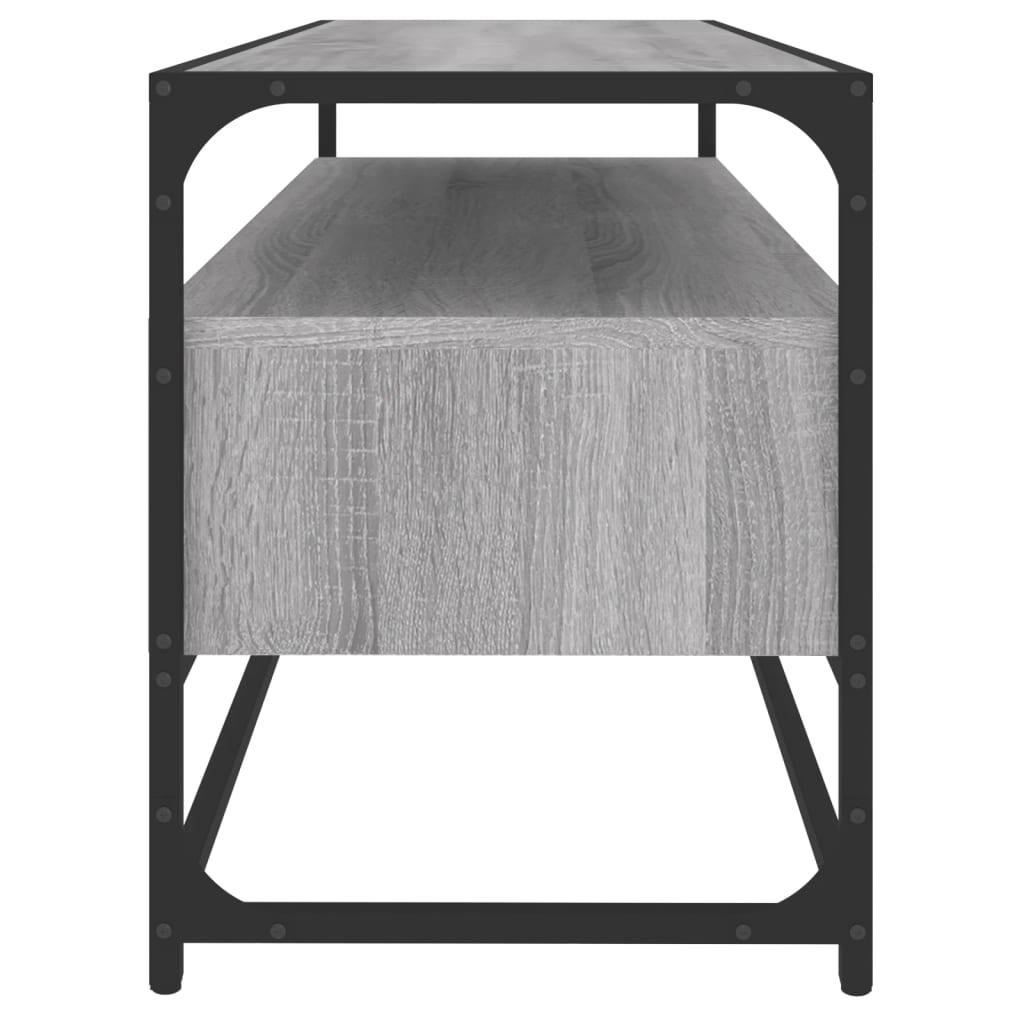 Tv-meubel 100x35x45 cm bewerkt hout grijs sonoma eikenkleurig is nu te koop bij PeponiXL, paradijselijk wonen!
