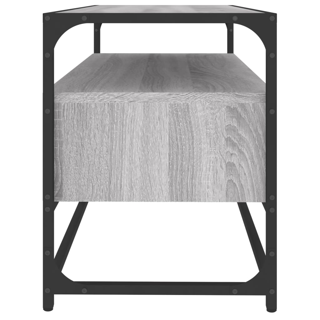 Tv-meubel 80x35x45 cm bewerkt hout grijs sonoma eikenkleurig is nu te koop bij PeponiXL, paradijselijk wonen!